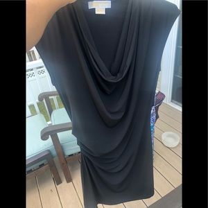 Michael Kors Black Draped Dress